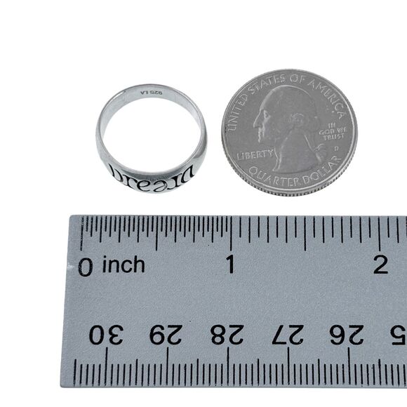 Vintage LA Sterling Silver 925 Reversible Inscribed Dream Ring Size 6.25 - Picture 7 of 7